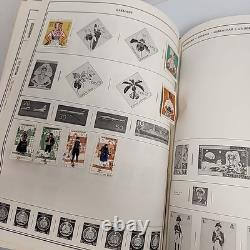 Harris Pioneer World Wide Postage Stamp Album 1977 180+ Stamps Collection & USA