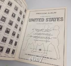 Harris Pioneer World Wide Postage Stamp Album 1977 180+ Stamps Collection & USA