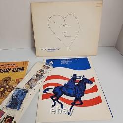 Harris Pioneer World Wide Postage Stamp Album 1977 180+ Stamps Collection & USA