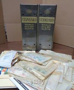 Harris Standard 2 Volume 1 mans Stamp Album Collection to 1970's withglassines etc