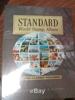 Harris Standard 2 Volume 1 mans Stamp Album Collection to 1970's withglassines etc