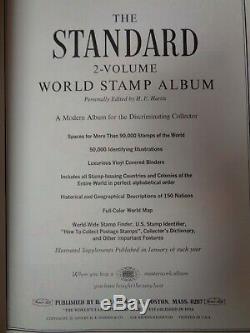 Harris Standard 2 Volume 1 mans Stamp Album Collection to 1970's withglassines etc