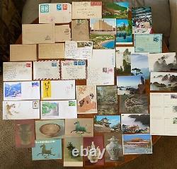 Huge China Stamps, Cover, & Post Card Collection! 2 Albums Shanghai Hong Kong +