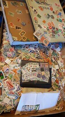 Huge Stamp Collection US Intl 100ts stamps ca 500 Album lot of boxes full CV$
