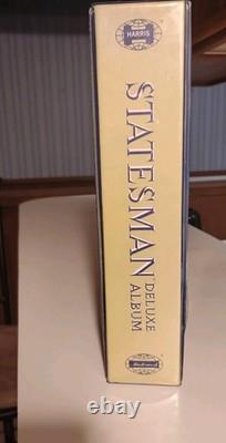 Huge VTG Stamp Collection Harris Statesman Deluxe Album 1600 Stamp Lot Exc Cond