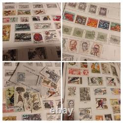 Huge VTG Stamp Collection Harris Statesman Deluxe Album 1600 Stamp Lot Exc Cond