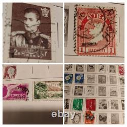 Huge VTG Stamp Collection Harris Statesman Deluxe Album 1600 Stamp Lot Exc Cond