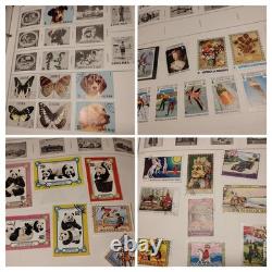 Huge VTG Stamp Collection Harris Statesman Deluxe Album 1600 Stamp Lot Exc Cond