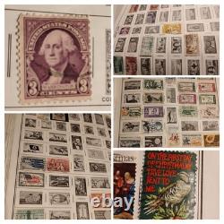 Huge VTG Stamp Collection Harris Statesman Deluxe Album 1600 Stamp Lot Exc Cond