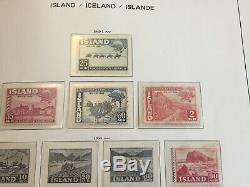 ICELAND Valuable mint collection housed in $300+ Schaubek Hingeless Album 55 pix