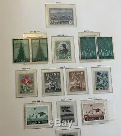 ICELAND Valuable mint collection housed in $300+ Schaubek Hingeless Album 55 pix