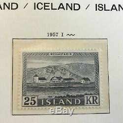 ICELAND Valuable mint collection housed in $300+ Schaubek Hingeless Album 55 pix