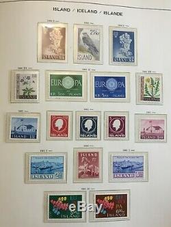 ICELAND Valuable mint collection housed in $300+ Schaubek Hingeless Album 55 pix