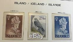 ICELAND Valuable mint collection housed in $300+ Schaubek Hingeless Album 55 pix