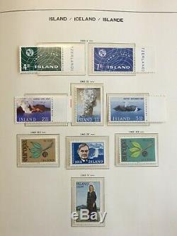 ICELAND Valuable mint collection housed in $300+ Schaubek Hingeless Album 55 pix