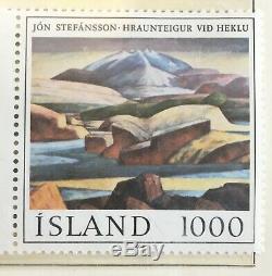 ICELAND Valuable mint collection housed in $300+ Schaubek Hingeless Album 55 pix