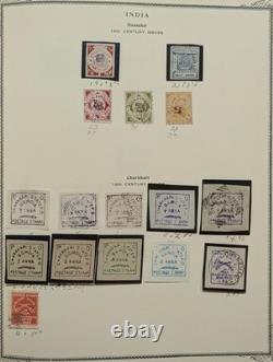 INDIA STATES Stamp Collection 19th Century Feudatory in Scott Album RARE