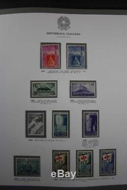 ITALY 1945-2013 Stamp Collection 7 Albums Gronchi Rosa Certificates