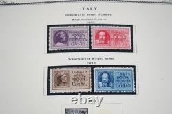 ITALY & COLONIES 1940s-1950s COLLECTION OF 225 STAMPS MINT & USED IN SCOTT ALBUM