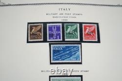 ITALY & COLONIES 1940s-1950s COLLECTION OF 225 STAMPS MINT & USED IN SCOTT ALBUM