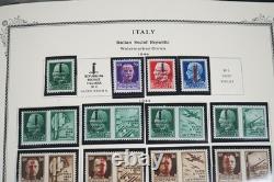 ITALY & COLONIES 1940s-1950s COLLECTION OF 225 STAMPS MINT & USED IN SCOTT ALBUM