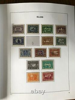 Iceland Collection In Davo Hingeless Album Vol. 1 1873 1989 Scv $7933