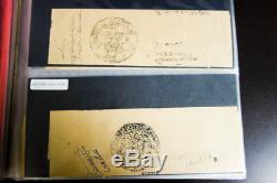 India Stamps Collection of 95+ Early Documents 1754 to 1934 in Album