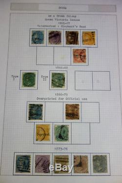 India Used Stamp and Postal History Collection in Album