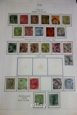 India Used Stamp and Postal History Collection in Album