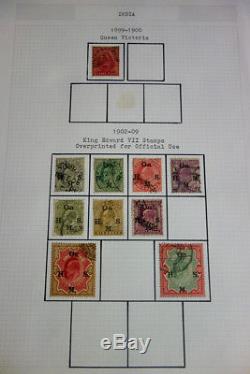 India Used Stamp and Postal History Collection in Album