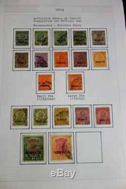 India Used Stamp and Postal History Collection in Album