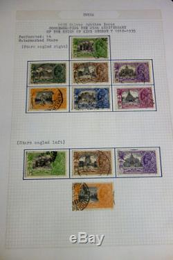 India Used Stamp and Postal History Collection in Album