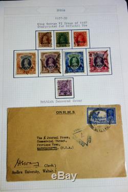 India Used Stamp and Postal History Collection in Album