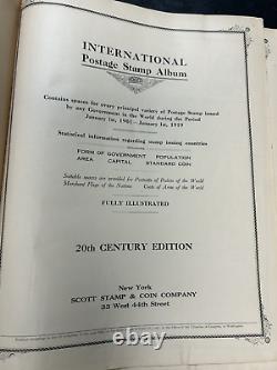 International Postage Stamp Album Twentieth Century 1901-1919 Scott brown