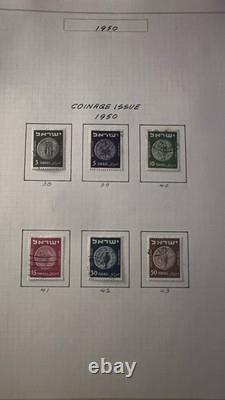 Israel Stamp Collection 1948-1951 Early State Issues Album 67 Pages