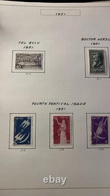 Israel Stamp Collection 1948-1951 Early State Issues Album 67 Pages