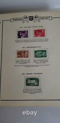 Israel Stamp Collection in a Minkus Album Over 400 Stamps