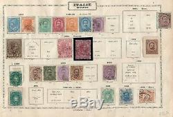 Italy + Italian States 1852/1935 M/u Collection On Old Album Pages CV 1500