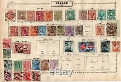 Italy + Italian States 1852/1935 M/u Collection On Old Album Pages CV 1500