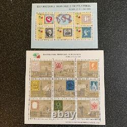 Italy Recent Souvenir Sheets Collection of 58 Mint Never Hinged