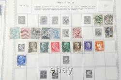 Italy Stamp Collection 1860s-1950s Kingdom & Republic Issues on Album Pages