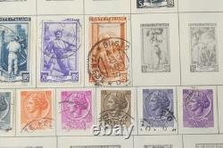 Italy Stamp Collection 1860s-1950s Kingdom & Republic Issues on Album Pages