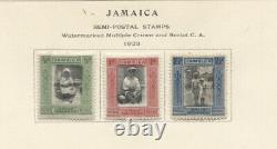 JAMAICA 1919-1937 COLLECTION ON ALBUM PAGES MINT USED better includes nos. 86 1