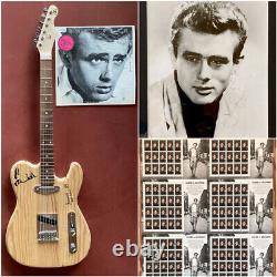 James Dean Collection With Guitar, Autographed Photo, Album and Stamps