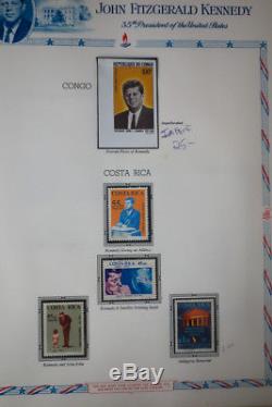 Kennedy JFK UAE & South American Stamps NH Collection Scarce in Album