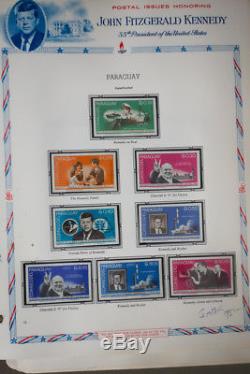 Kennedy JFK UAE & South American Stamps NH Collection Scarce in Album