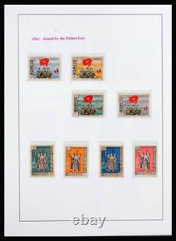 LAOS Asia 1951-2013 MNH MH Used with Sheets in 2 Lighthouse Album Stamp Collection