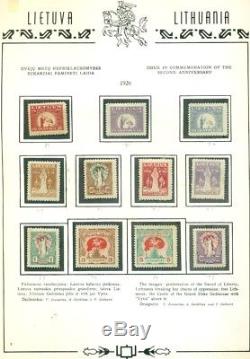 LITHUANIA COLLECTION 19181934 on Morkunas album pages, Scott $2,095.00