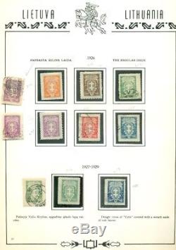 LITHUANIA COLLECTION 19181934 on Morkunas album pages, Scott $2,095.00
