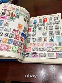 LOADED Vintage 1966 Ambassador World Stamp Album withThousands of Stamps, Harris